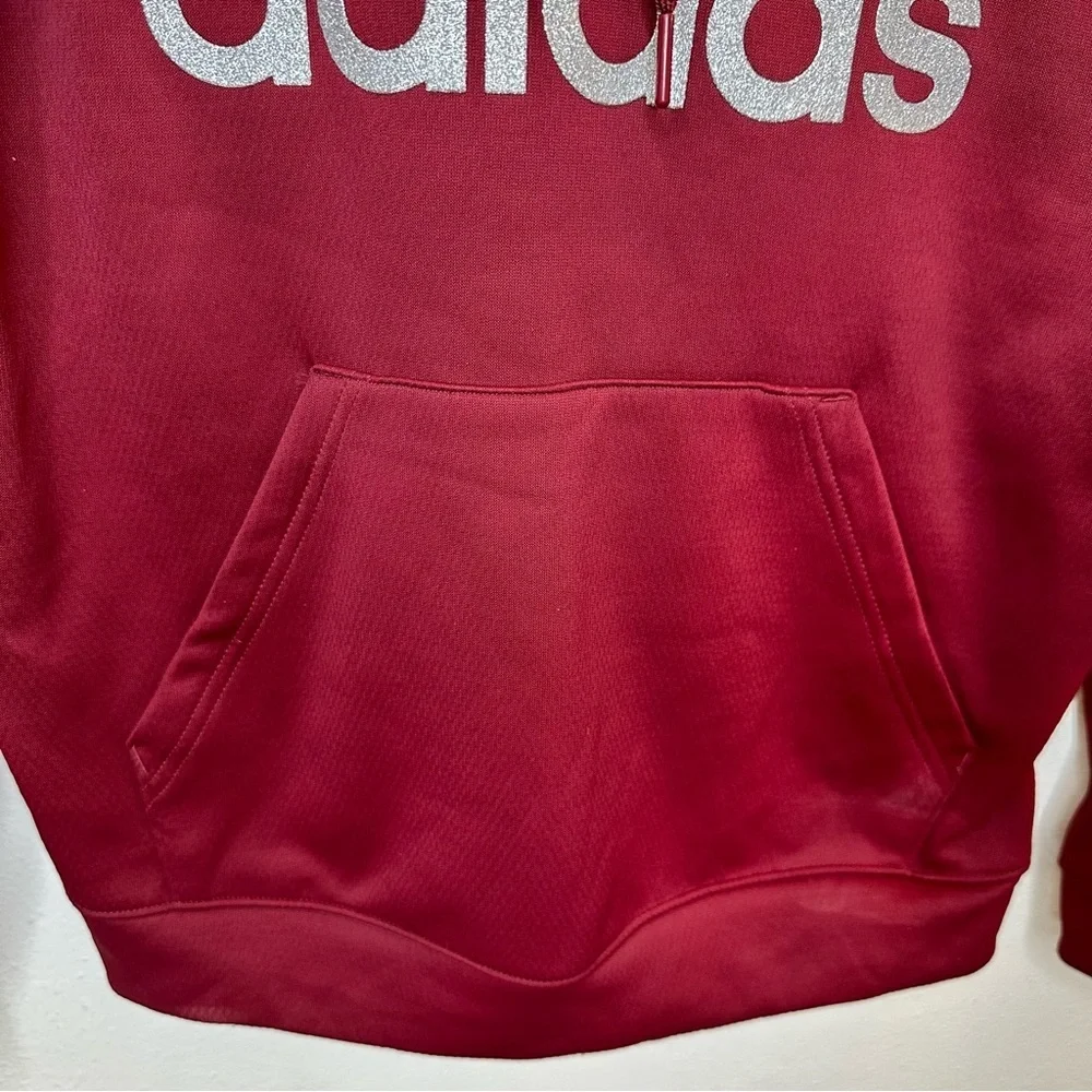 Adidas Red Climawarm Woman's Red Sweatshirt Size Small - Picture 5 of 13
